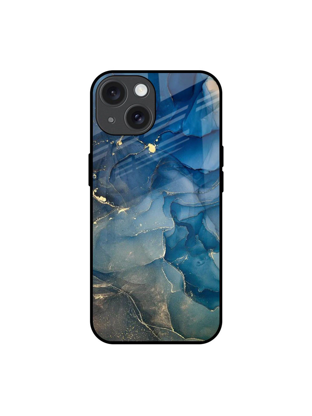 

QRIOH Blue Cool Marble Real Printed iPhone 15 Back Case