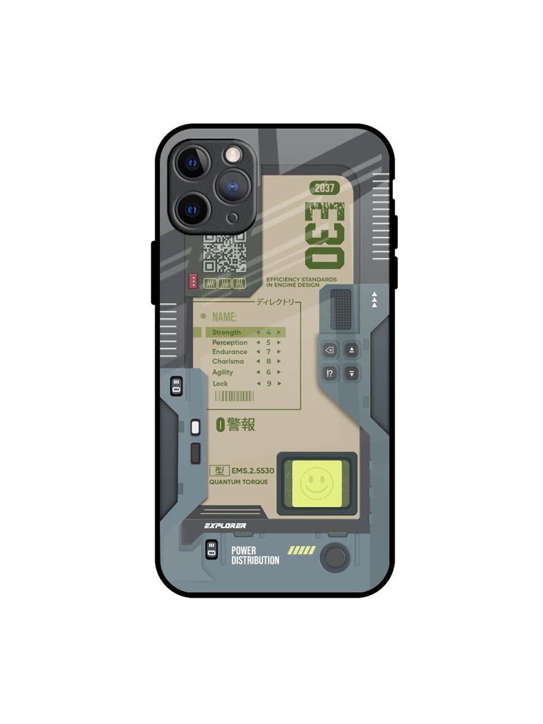 

QRIOH Art Station Printed iPhone 11 Pro Max Back Case, Grey
