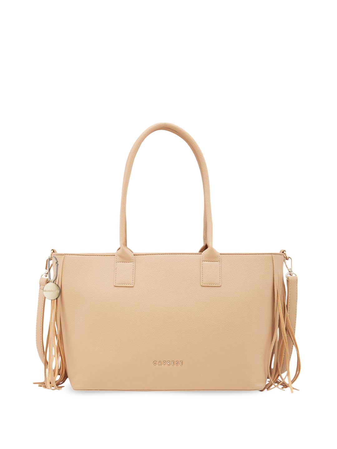 

DressBerry X CAPRESE Structured Shoulder Bag with Tasselled, Beige