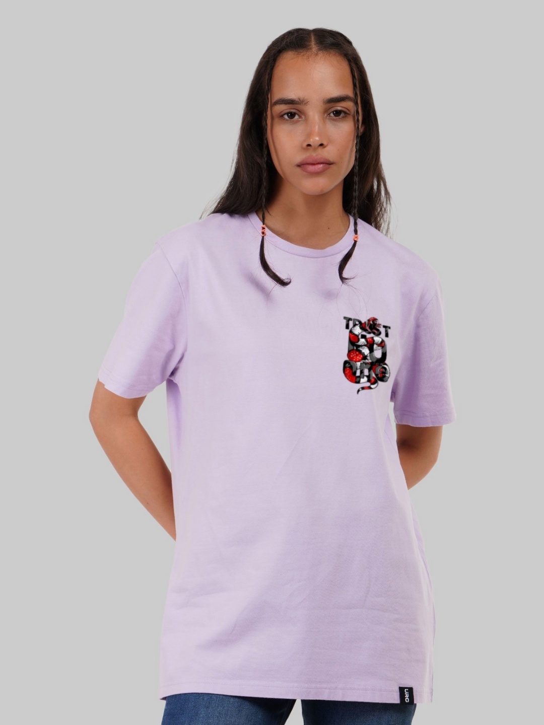 

Underrated Club Women Printed Bio Finish T-shirt, Lavender