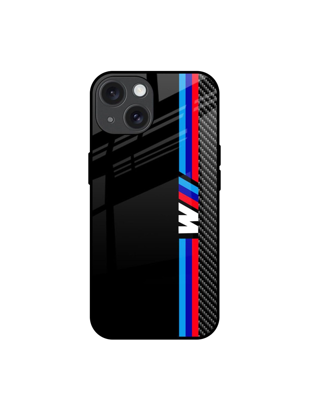 

QRIOH Automotive Art Printed iPhone 15 Back Case, Black