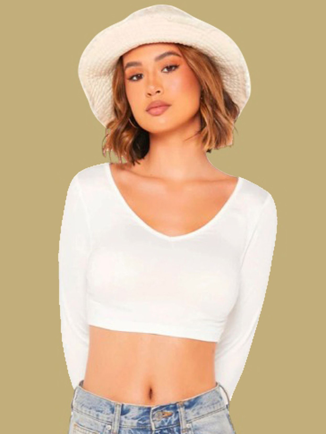 

Dream Beauty Fashion Women Fitted Crop Top, White