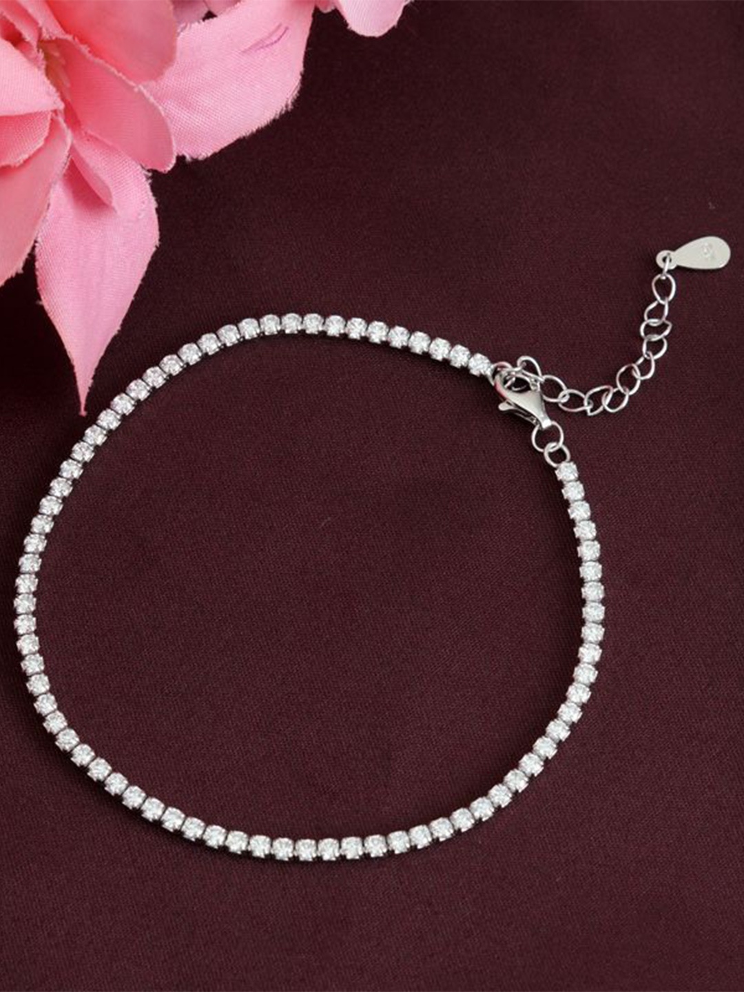 

Tuanz Silver Jewelry Women Sterling Silver Rhodium-Plated Link Bracelet