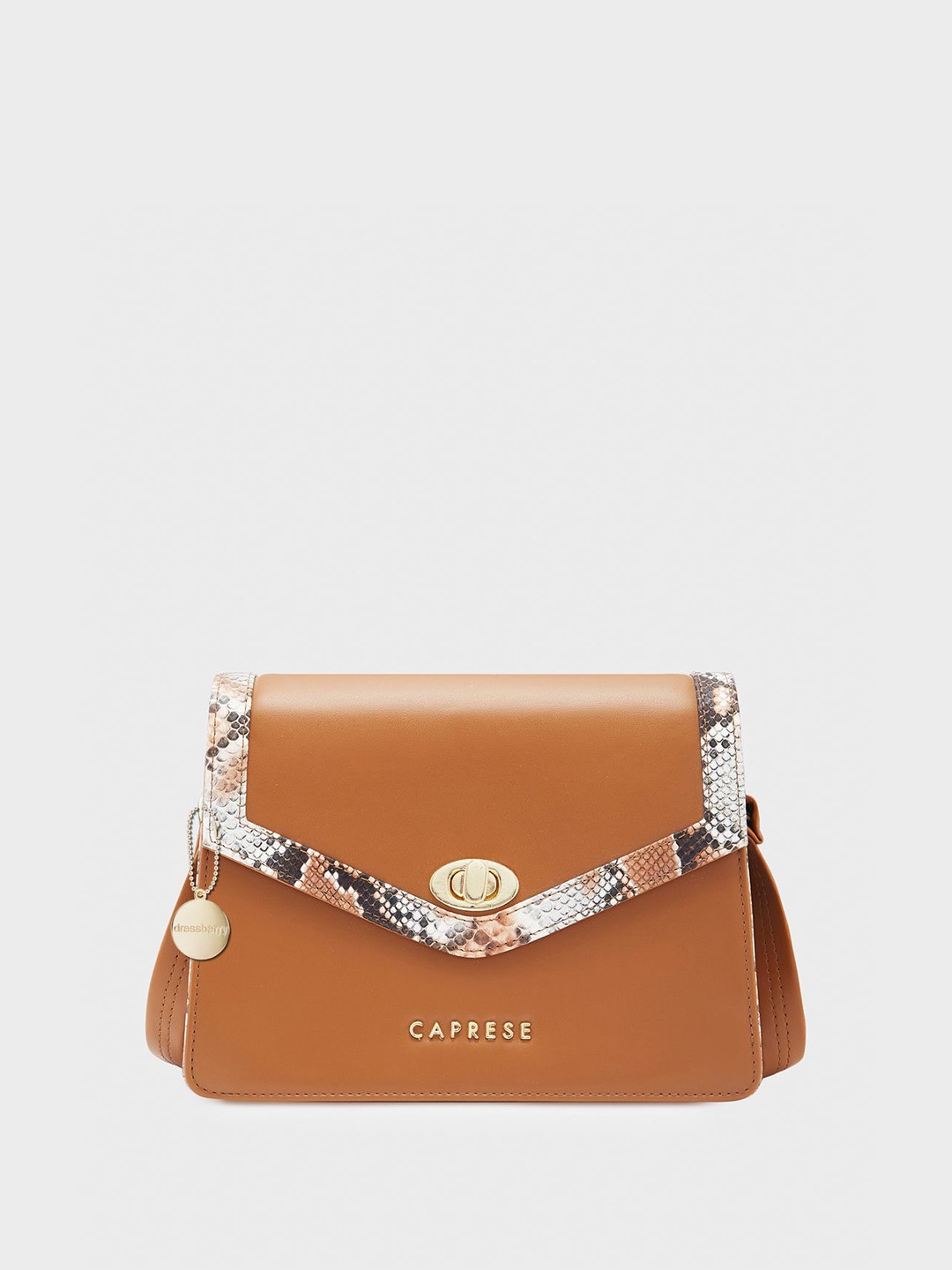 

DressBerry X CAPRESE Swagger Sling Bag, Tan
