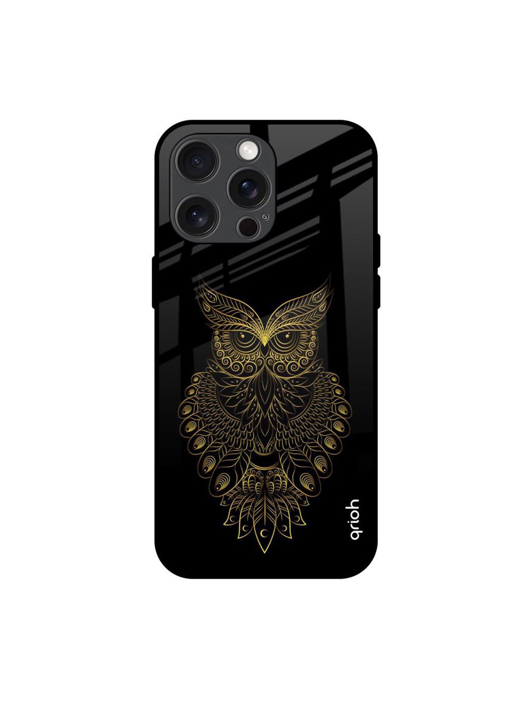 

QRIOH Quirky Printed iPhone 15 Pro Max Back Case Mobile Accessories, Black
