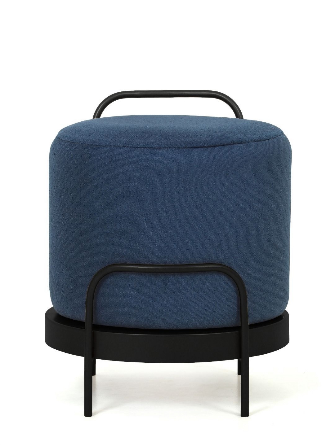 

Blck Homes Blue & Black Cassius Pouffe Cylindrical Ottoman