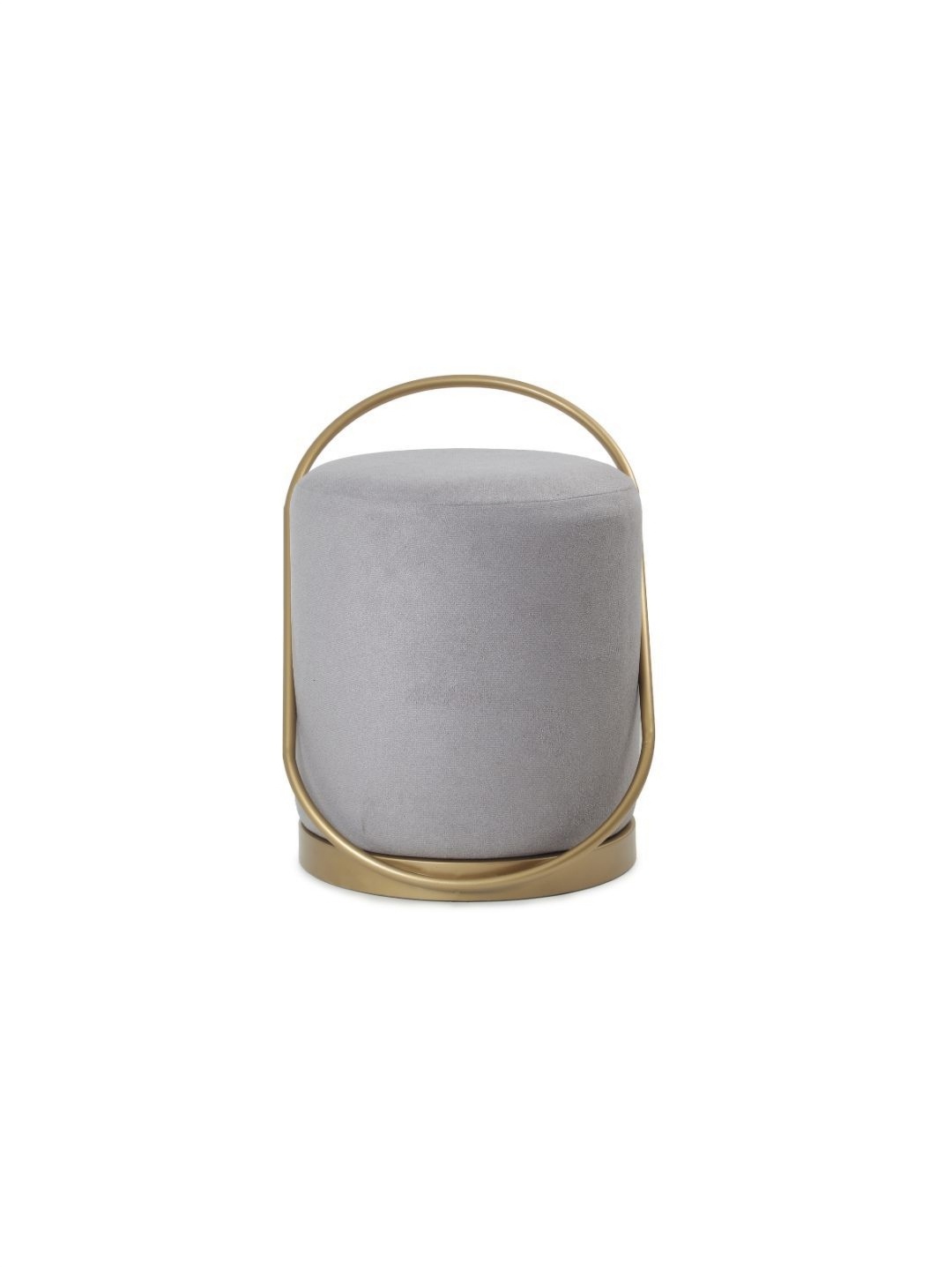 

Blck Homes Grey & Gold Toned Cotton Bennett Pouffe Ottoman