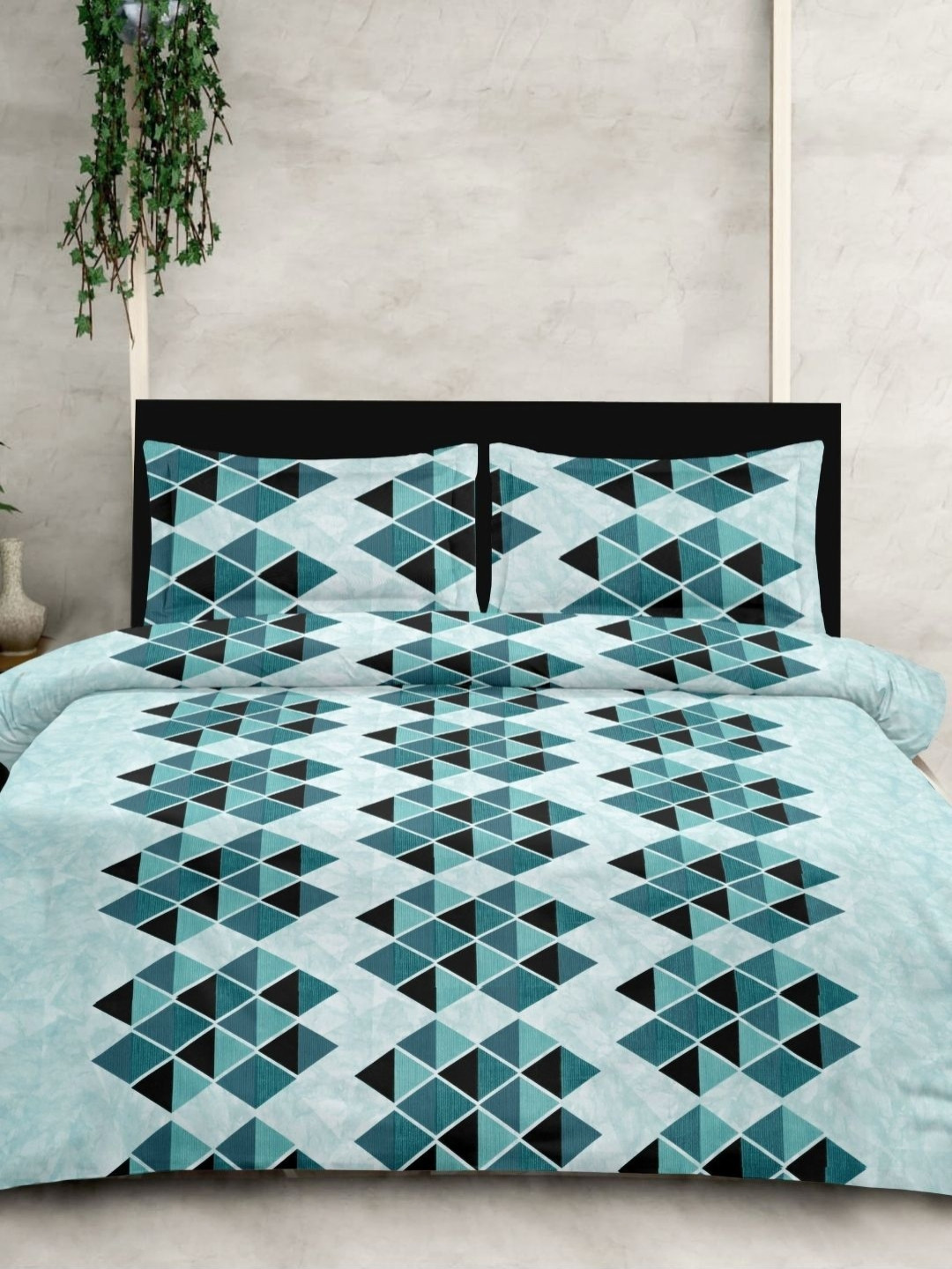

Sleeping Owls-because your sleep matters Printed Cotton King Bedsheet Set 2.74 m x 2.74 m, Blue