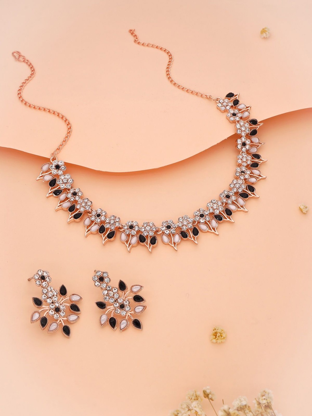 

Lyriss Gold-Plated American Diamond Studded Jewellery Set