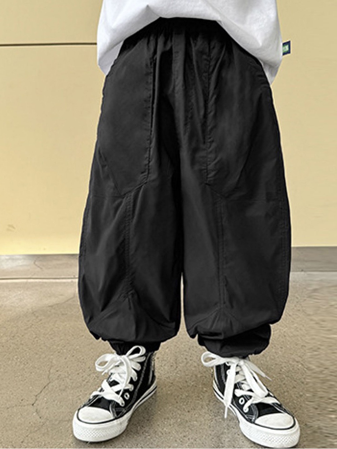 

LULU & SKY Boys Loose Fit Trousers, Black