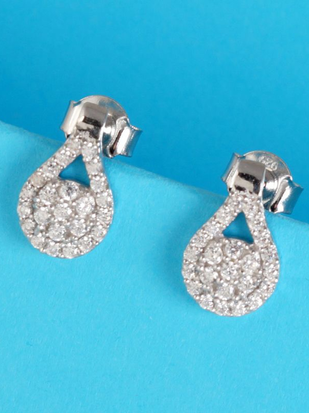 

Tuanz Silver Jewelry 925 Sterling Silver Contemporary Shaped Drop Earrings
