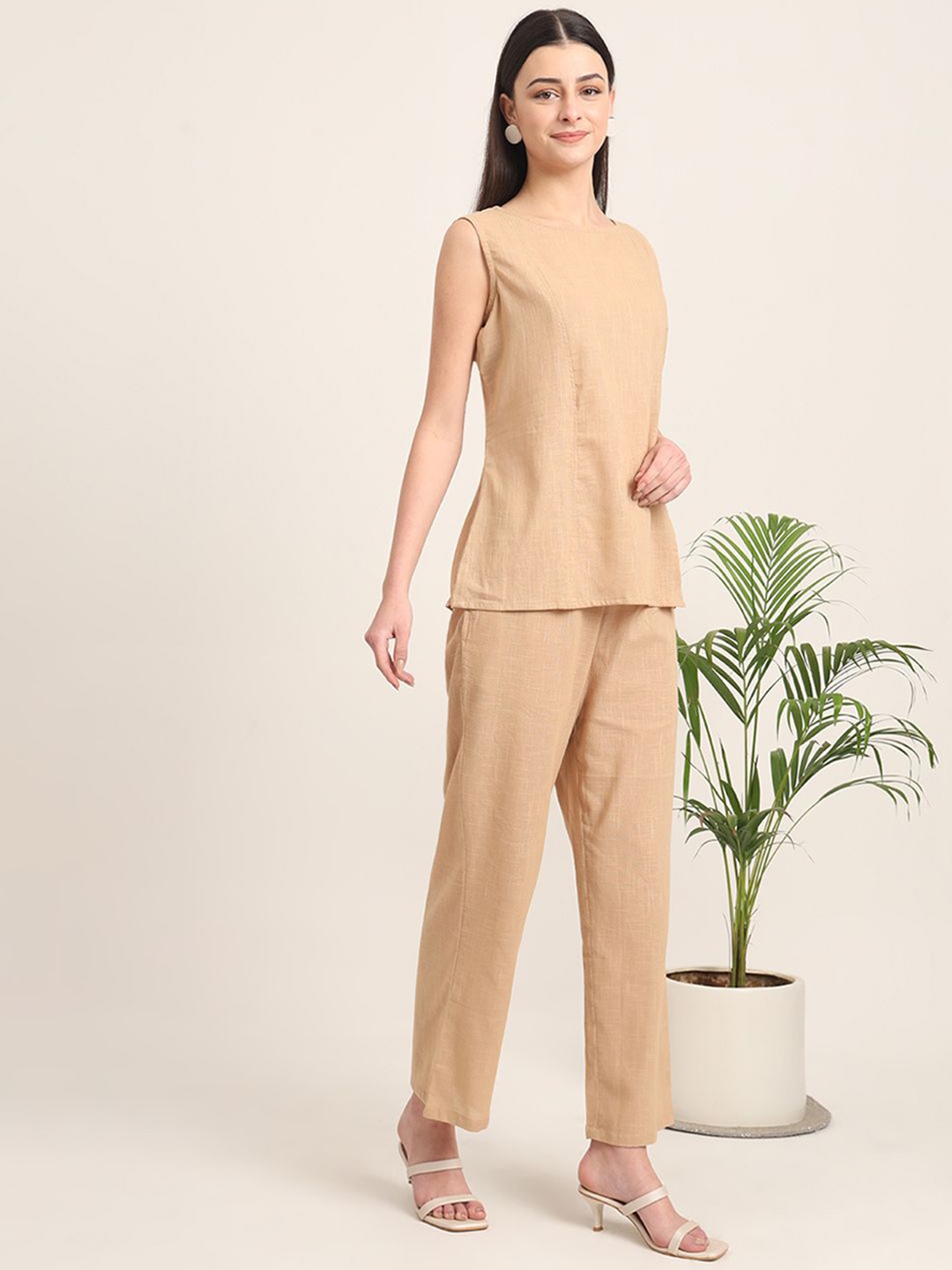 

Thevasa Pure Cotton Straight Kurti, Beige