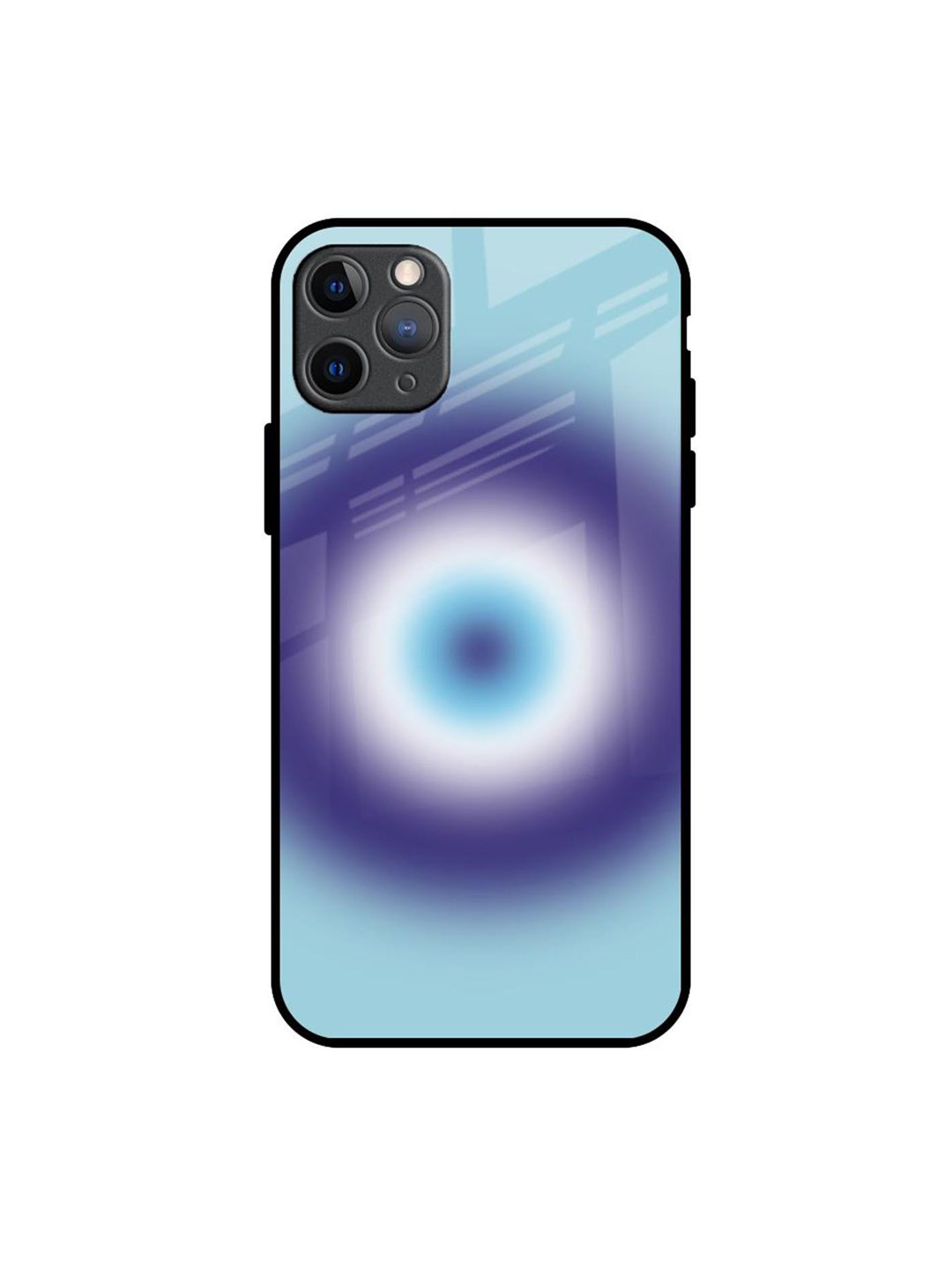 

QRIOH Evil Eye Art Printed iPhone 11 Pro Max Back Case, Blue