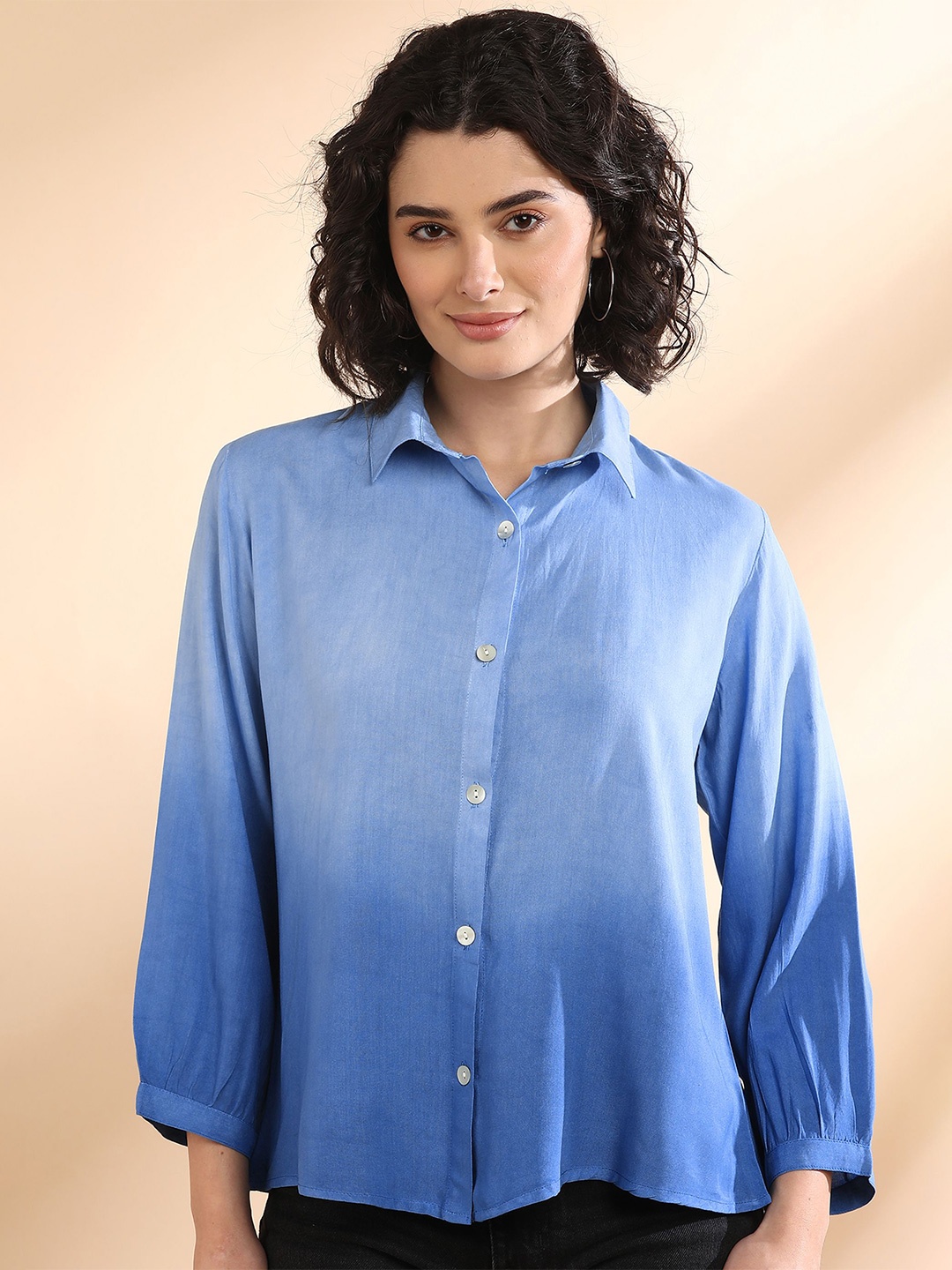 

Maaesa Women Original Opaque Casual Shirt, Blue