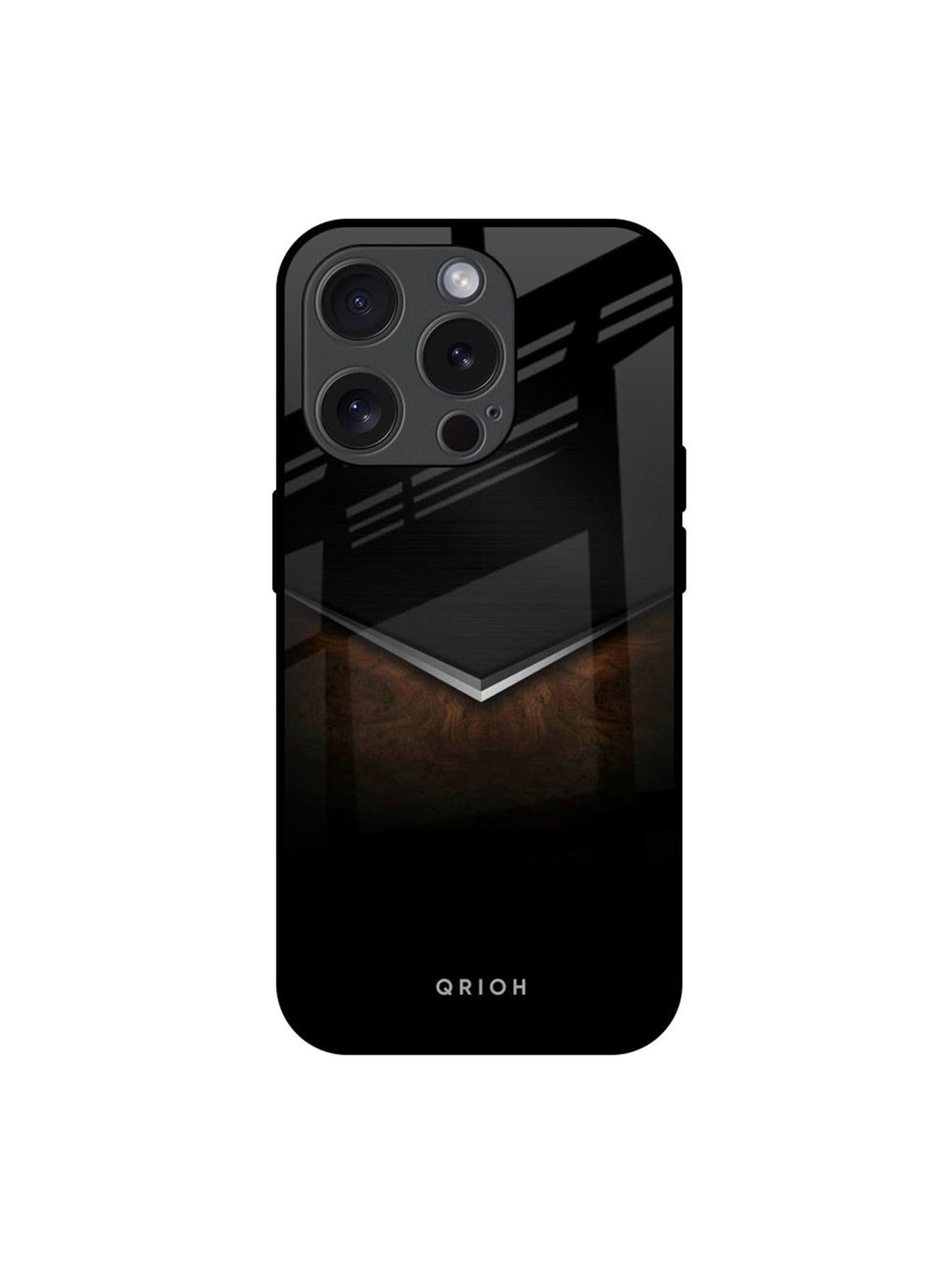 

QRIOH Quirky Printed iPhone 15 Pro Back Case Mobile Accessories, Black