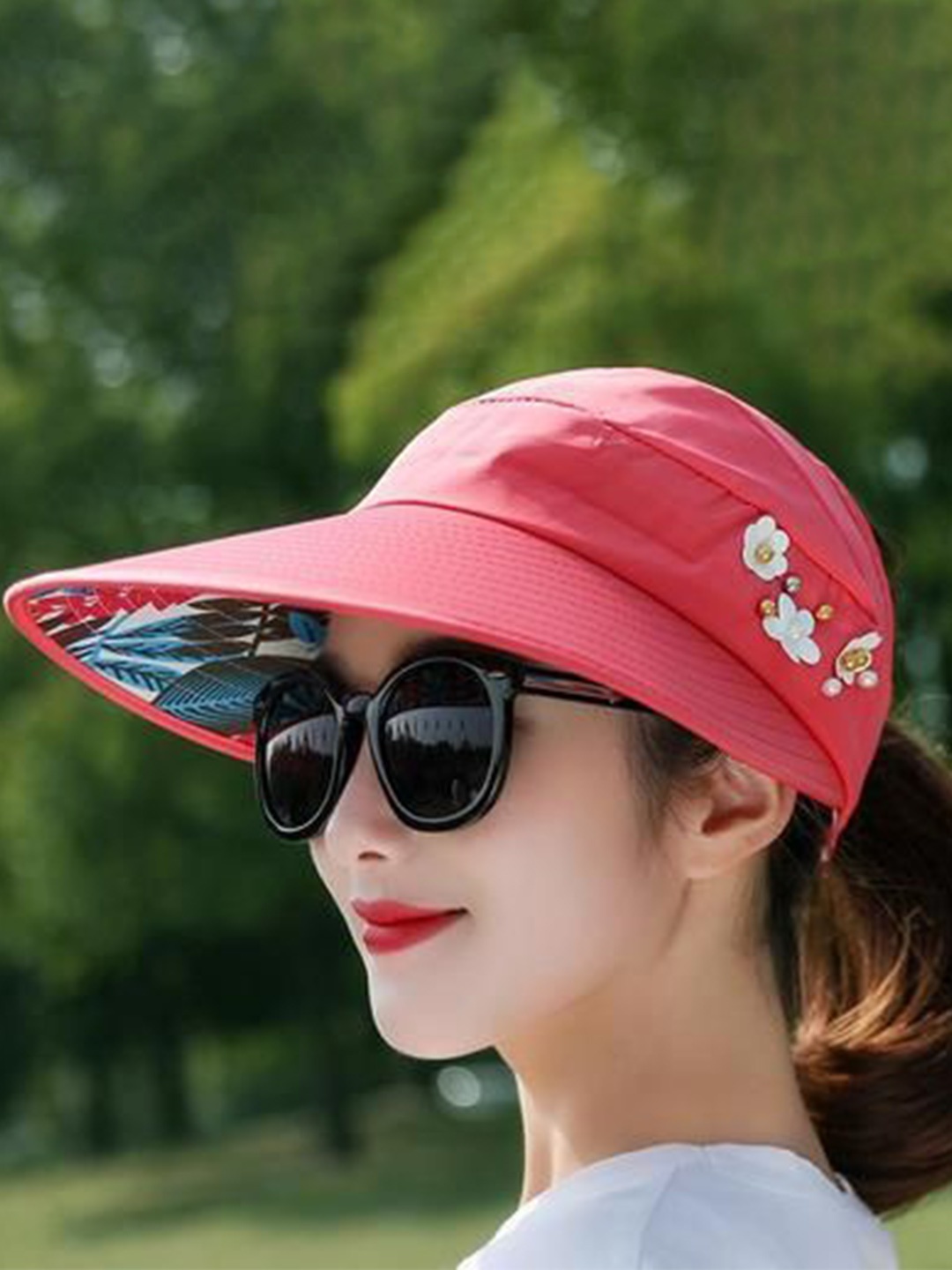 

Alexvyan Women Visor Cap, Red