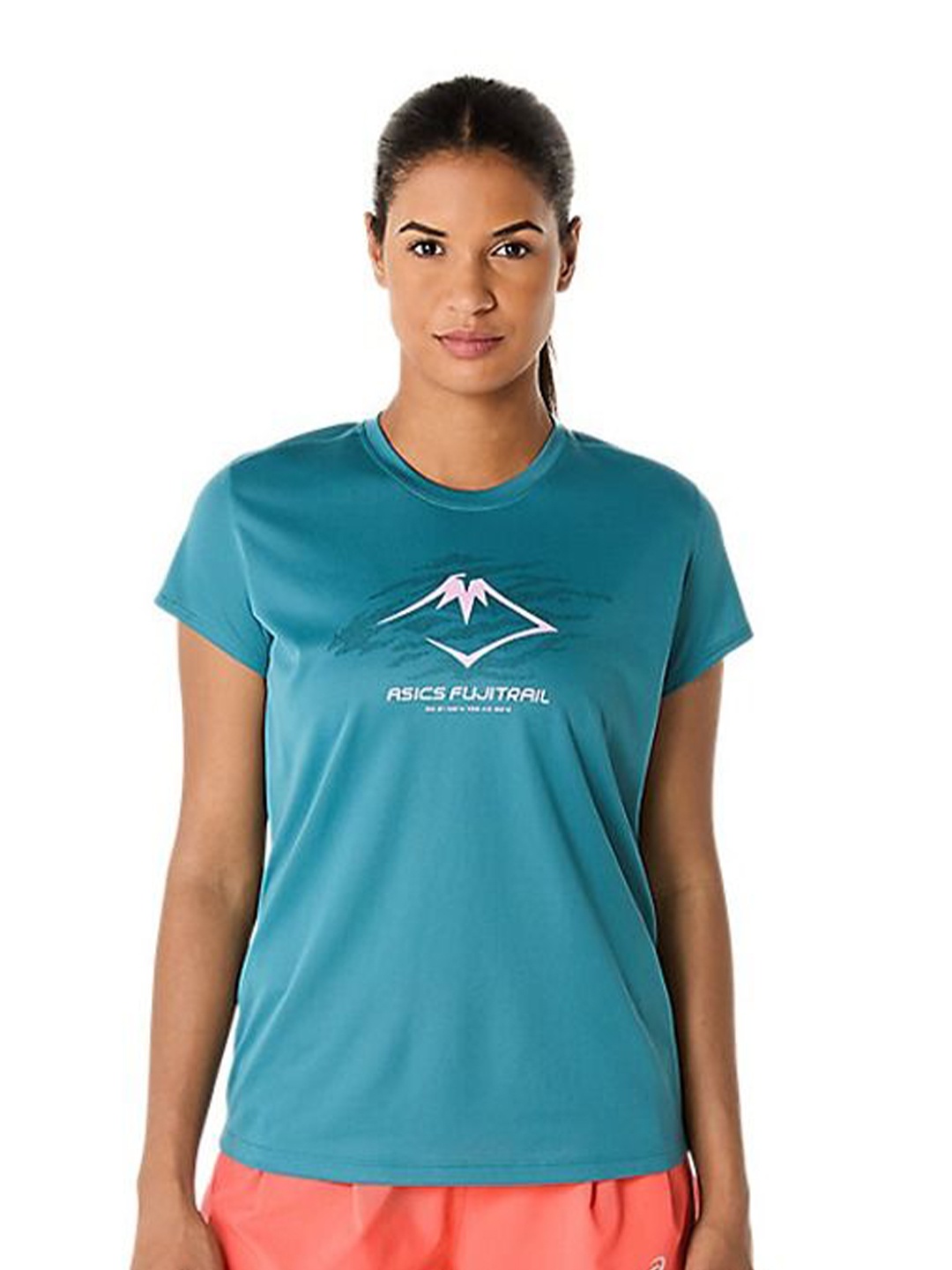 

ASICS Women Graphic Printed Round Neck T-shirt, Blue