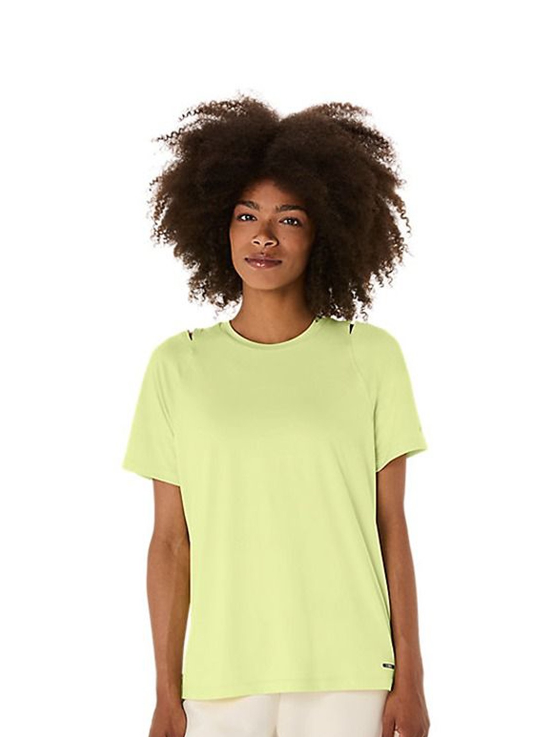 

ASICS Women Solid Round Neck Sports T-shirt, Yellow