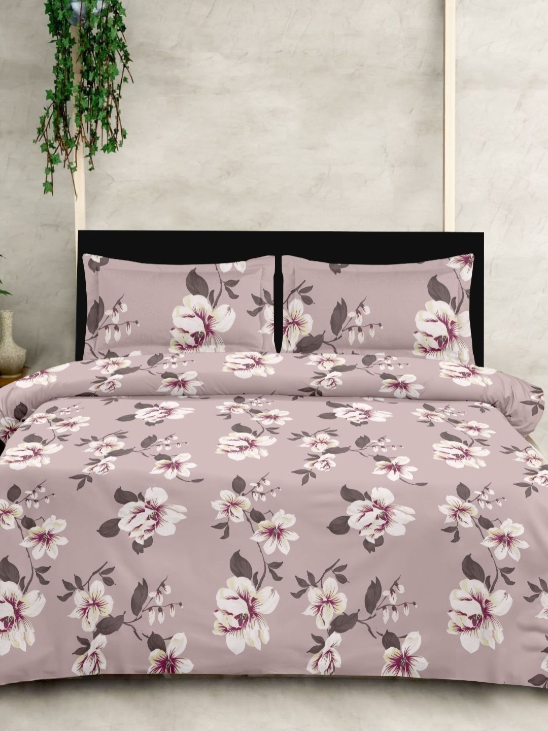 

Sleeping Owls-because your sleep matters Printed Cotton King Bedsheet Set 2.74 m x 2.74 m, Pink