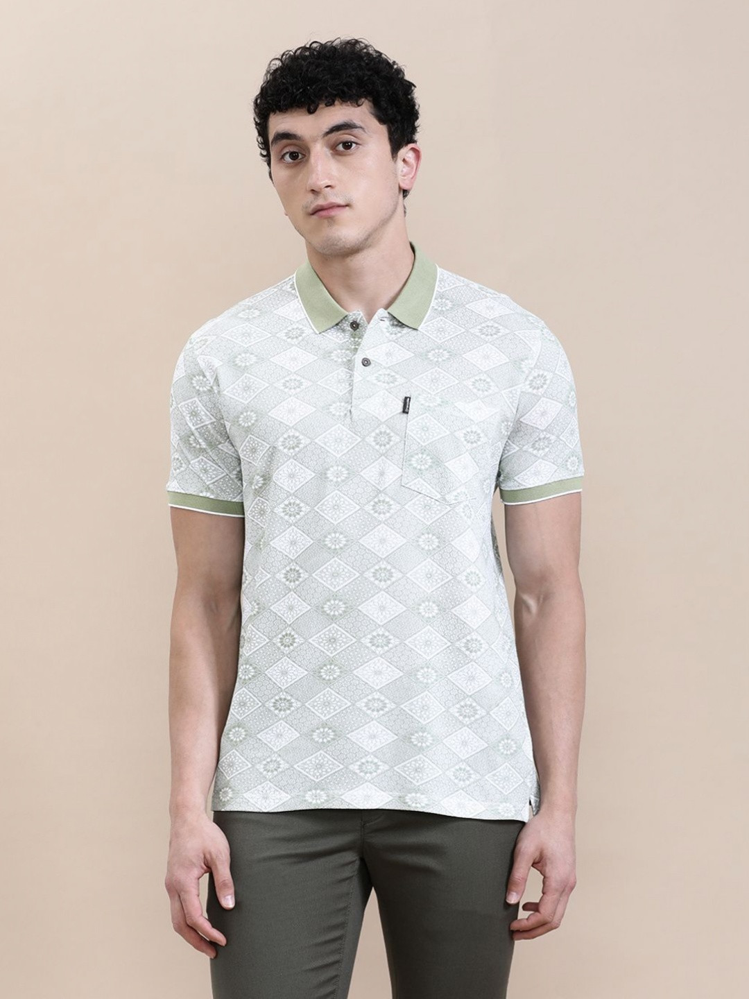 

Crocodile Men Slim Fit AOP T-Shirt, White