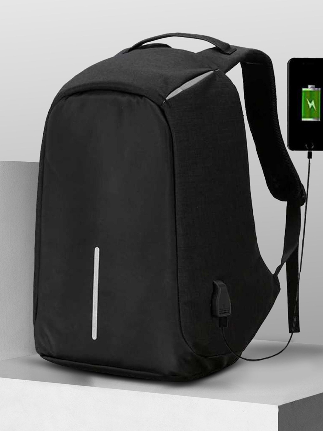 

PLAYYBAGS Unisex Brand Logo Backpack, Black