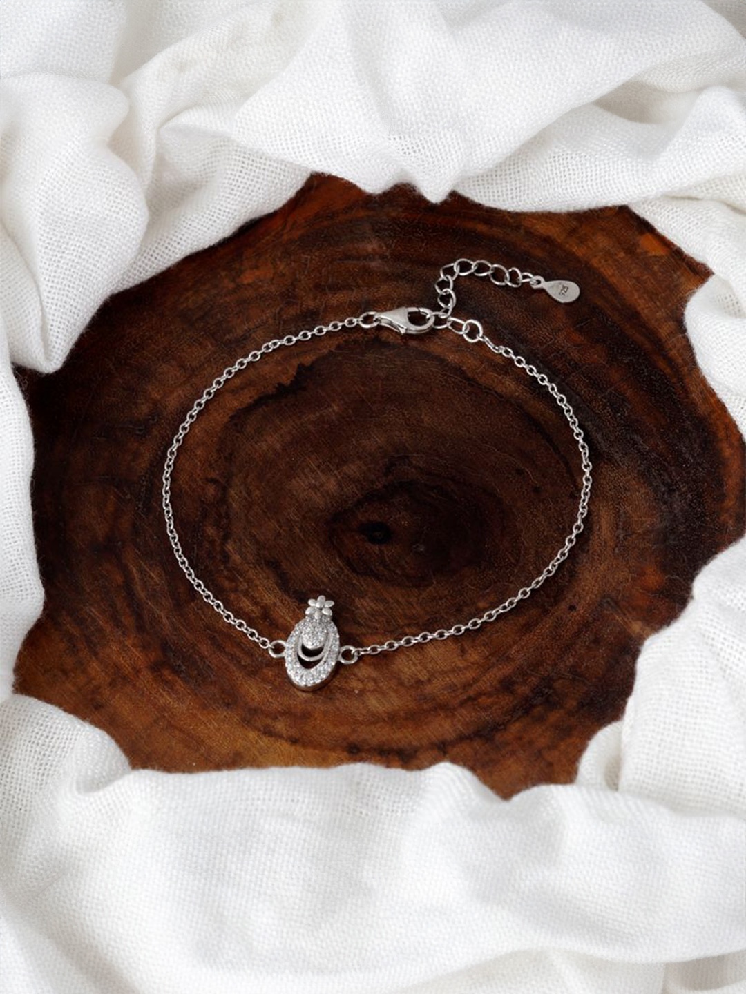 

Tuanz Silver Jewelry Women Sterling Silver Rhodium-Plated Link Bracelet