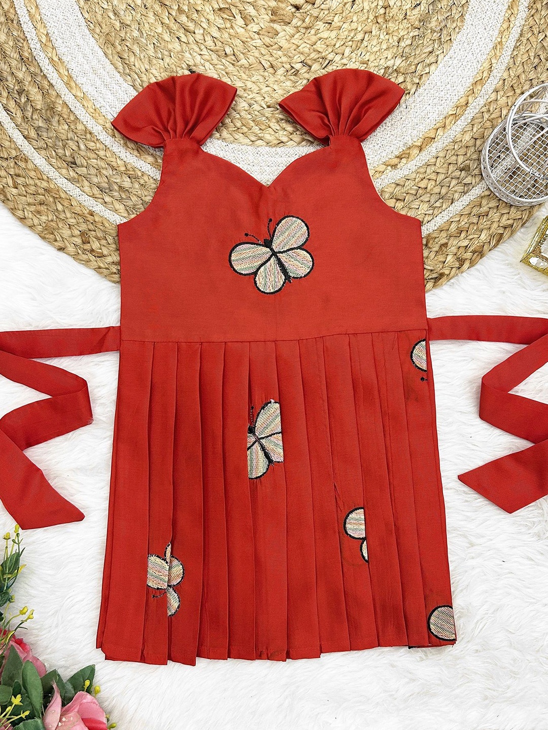 

FELIZ THE DESIGNER STUDIO Jacquard Dress, Red