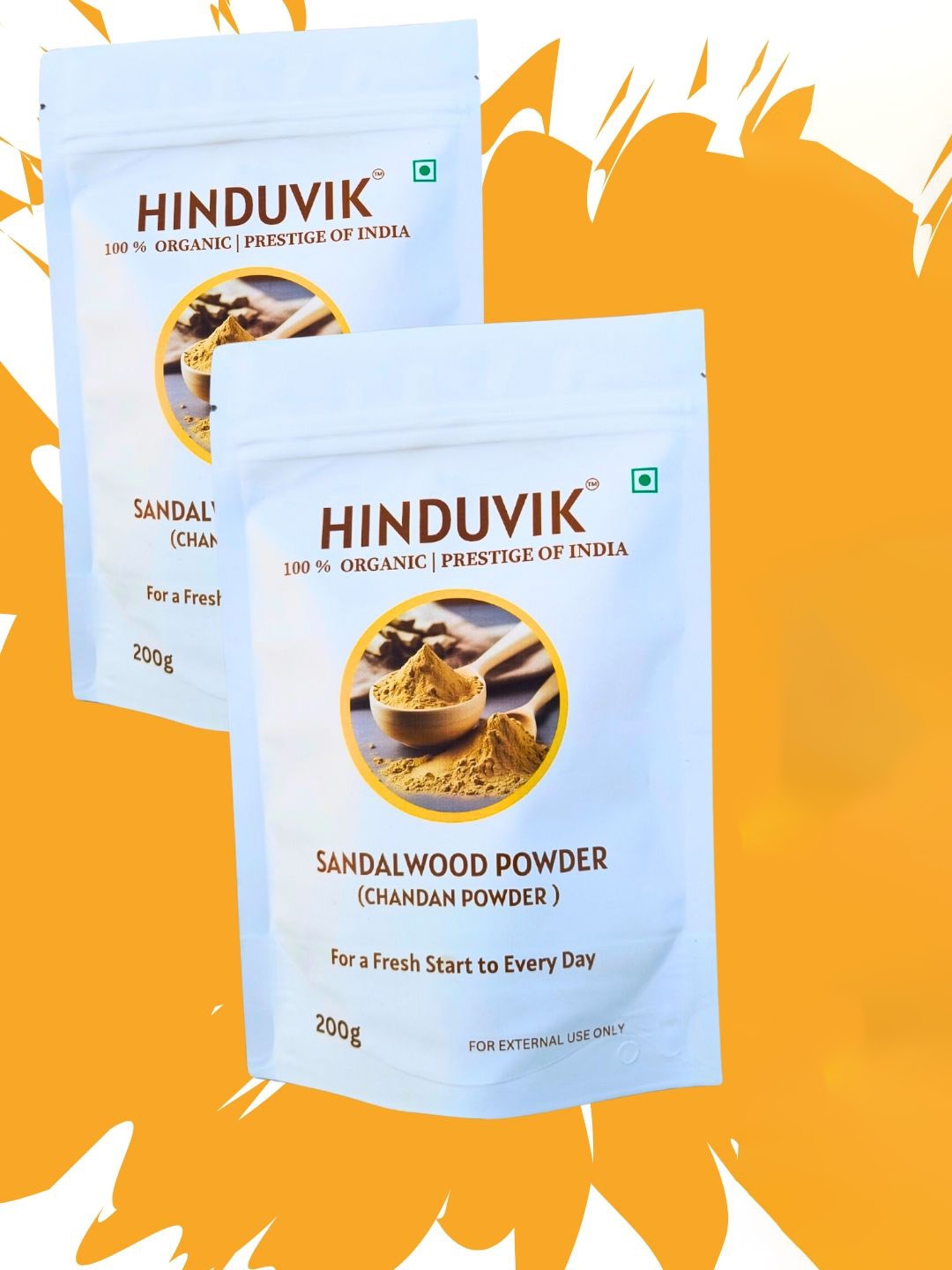 

HINDUVIK Set Of 2 Sandalwood Face Pack - 200g Each, Yellow