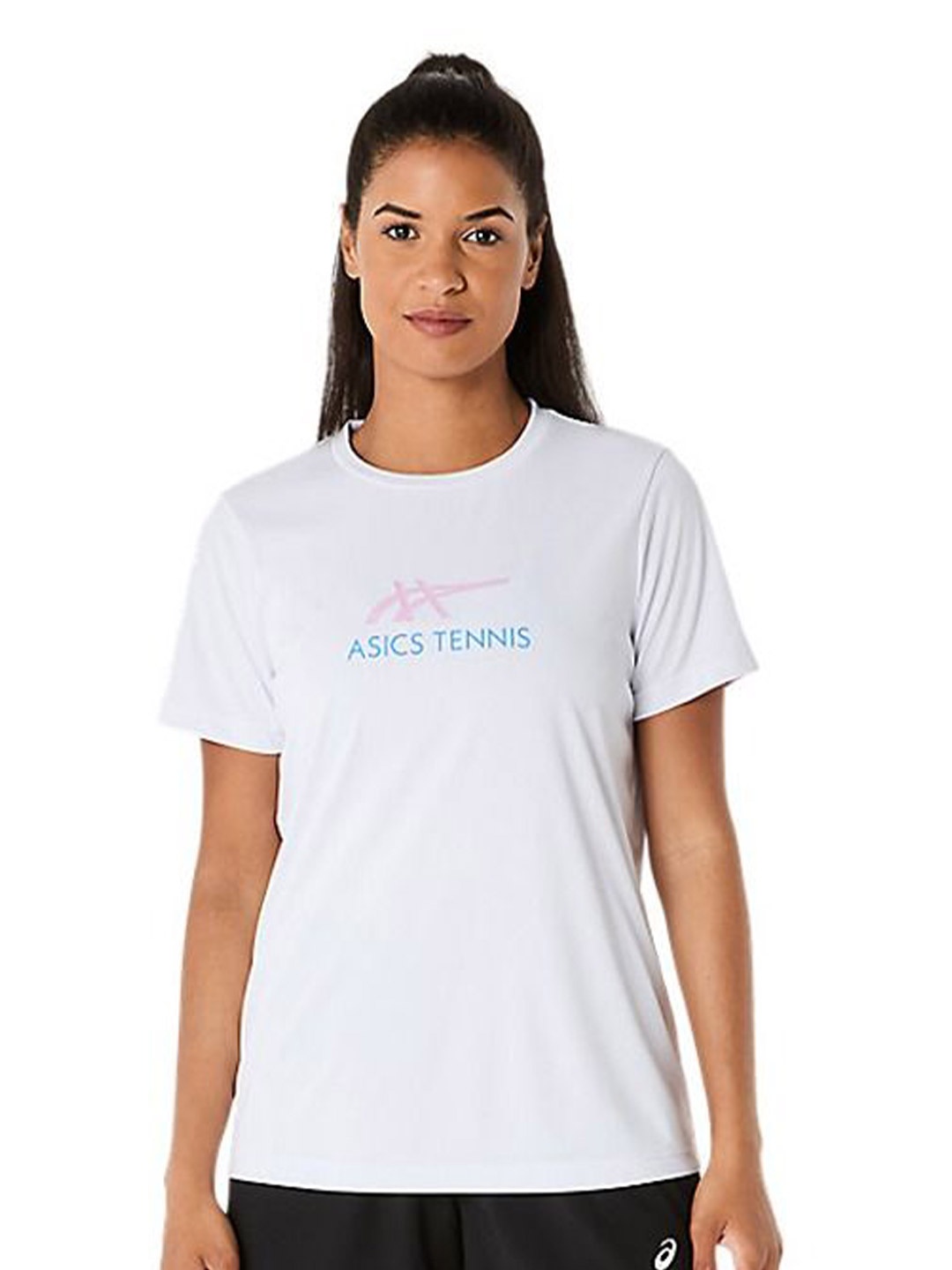 

ASICS Women Typography Printed Round Neck T-shirt, White