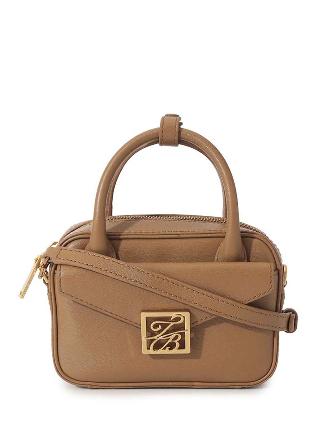 

Ted Baker Women Solid Structured Leather Handheld Bag, Brown