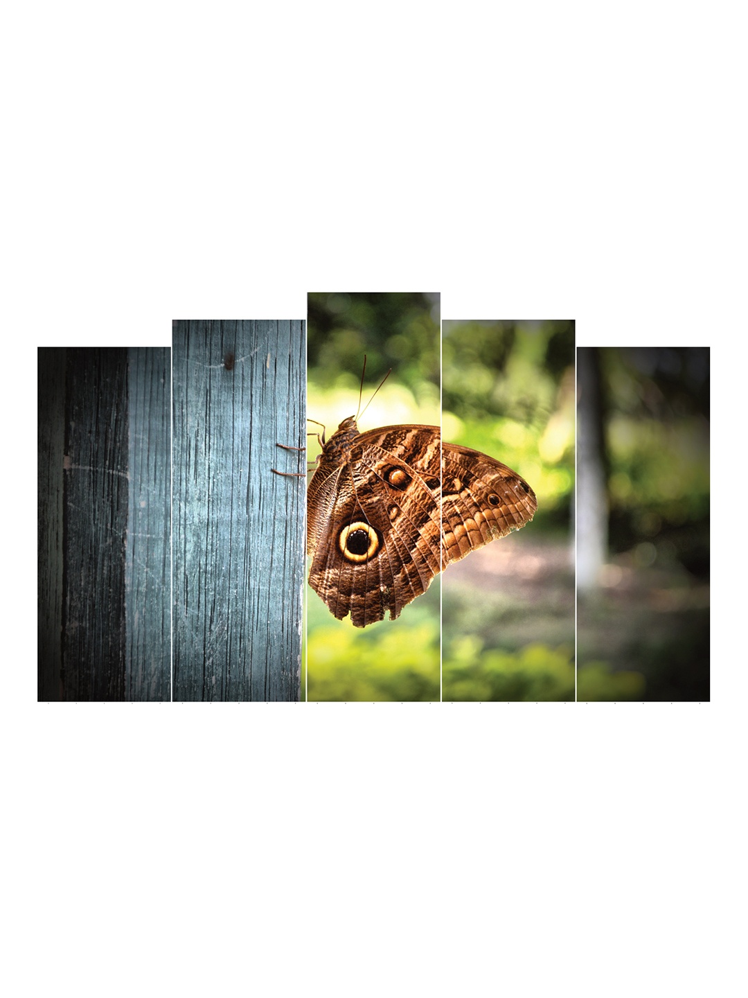 

Inephos Green & Brown Birds and Animals Printed Canvas Wall Art