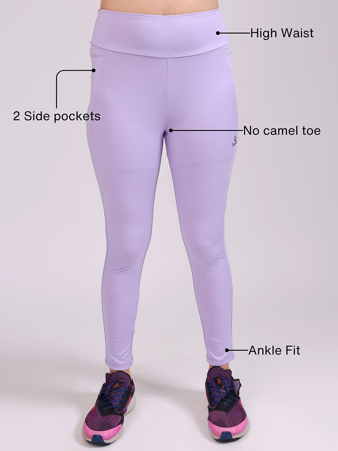 

UMILDO High Waist Skinny Fit Tights, Lavender