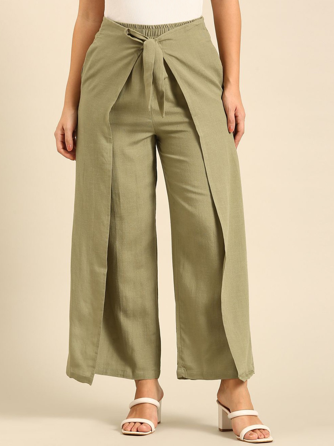 

De Moza Women Trousers, Green