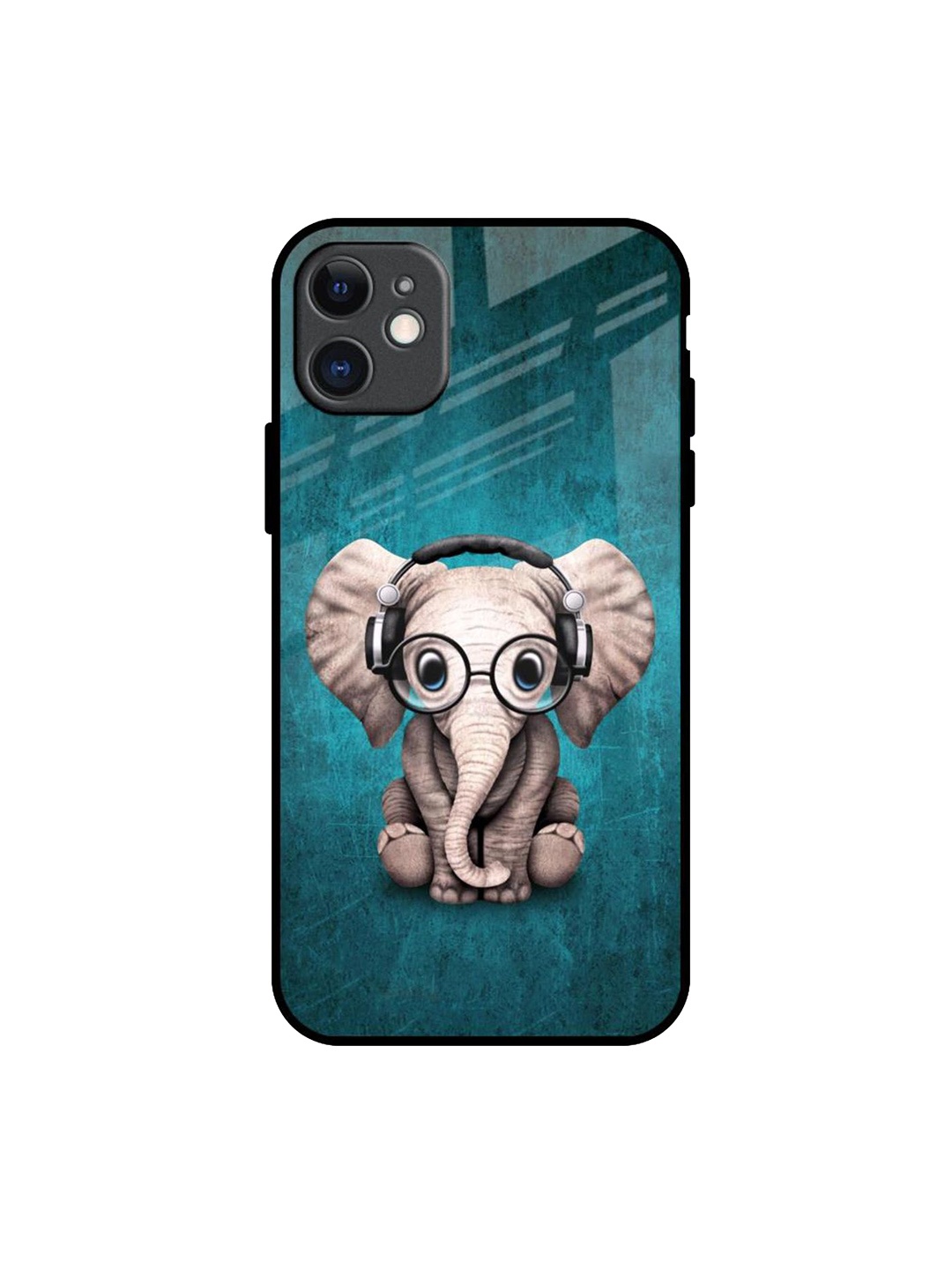 

QRIOH Adorable Baby Elephant Printed iPhone 11 Back Case, Blue