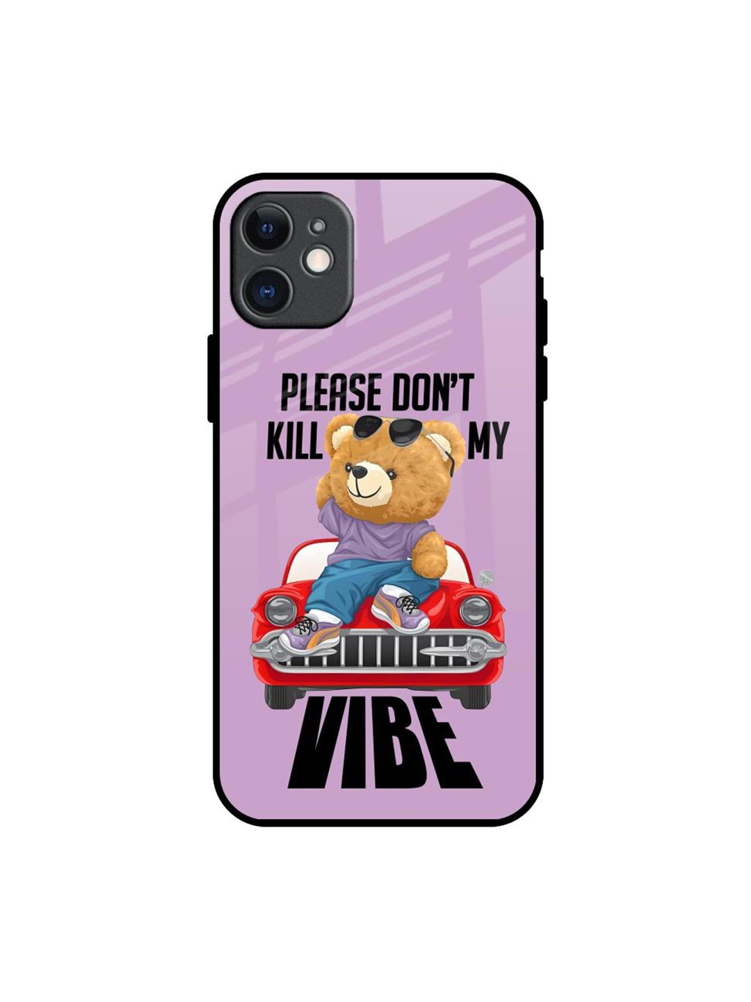 

QRIOH Don't Kill My Vibe Printed iPhone 11 Back Case, Purple