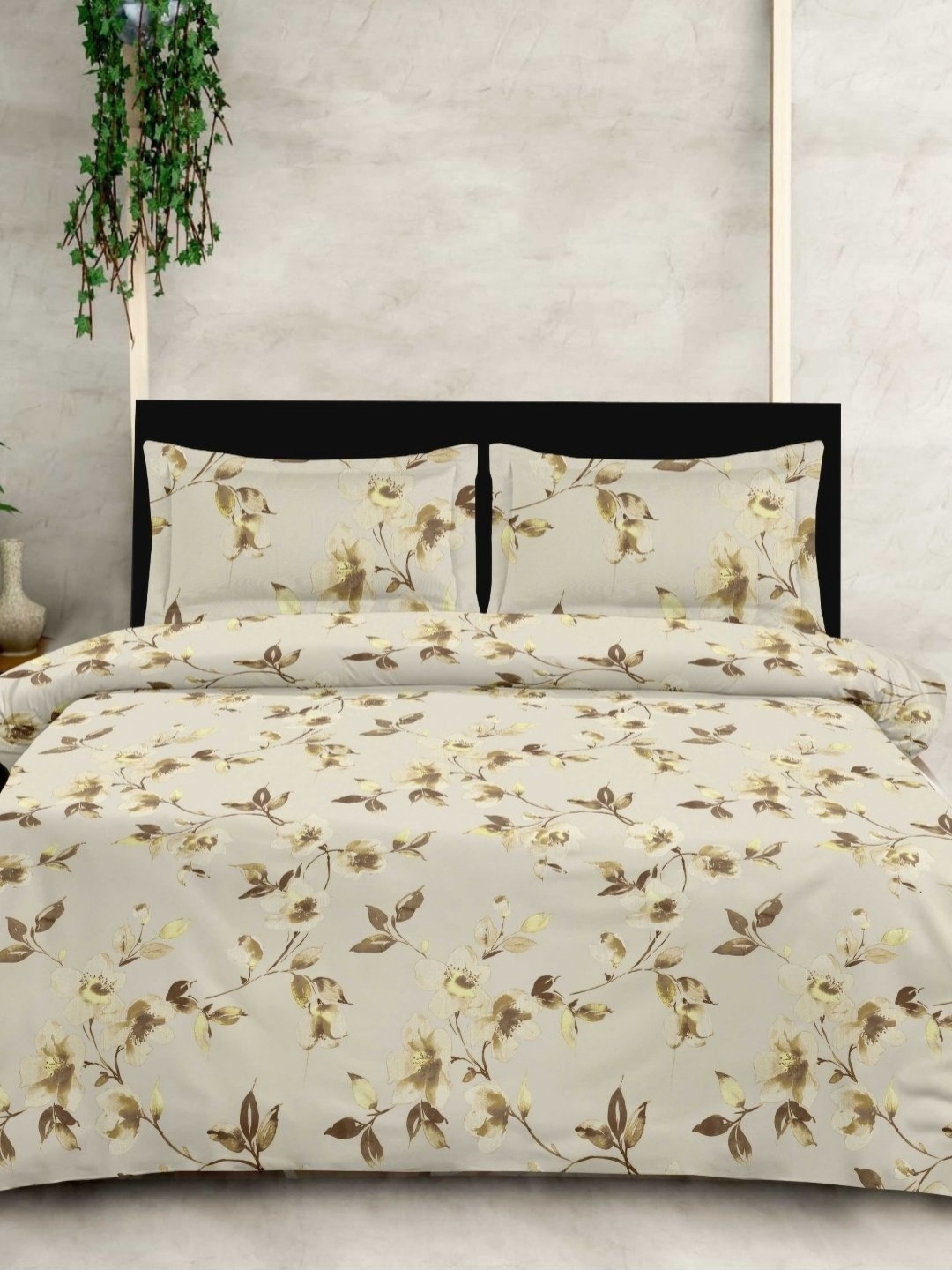 

Sleeping Owls-because your sleep matters Brown Pure Cotton King Bedsheet Set 2.74m x 2.74m, Grey