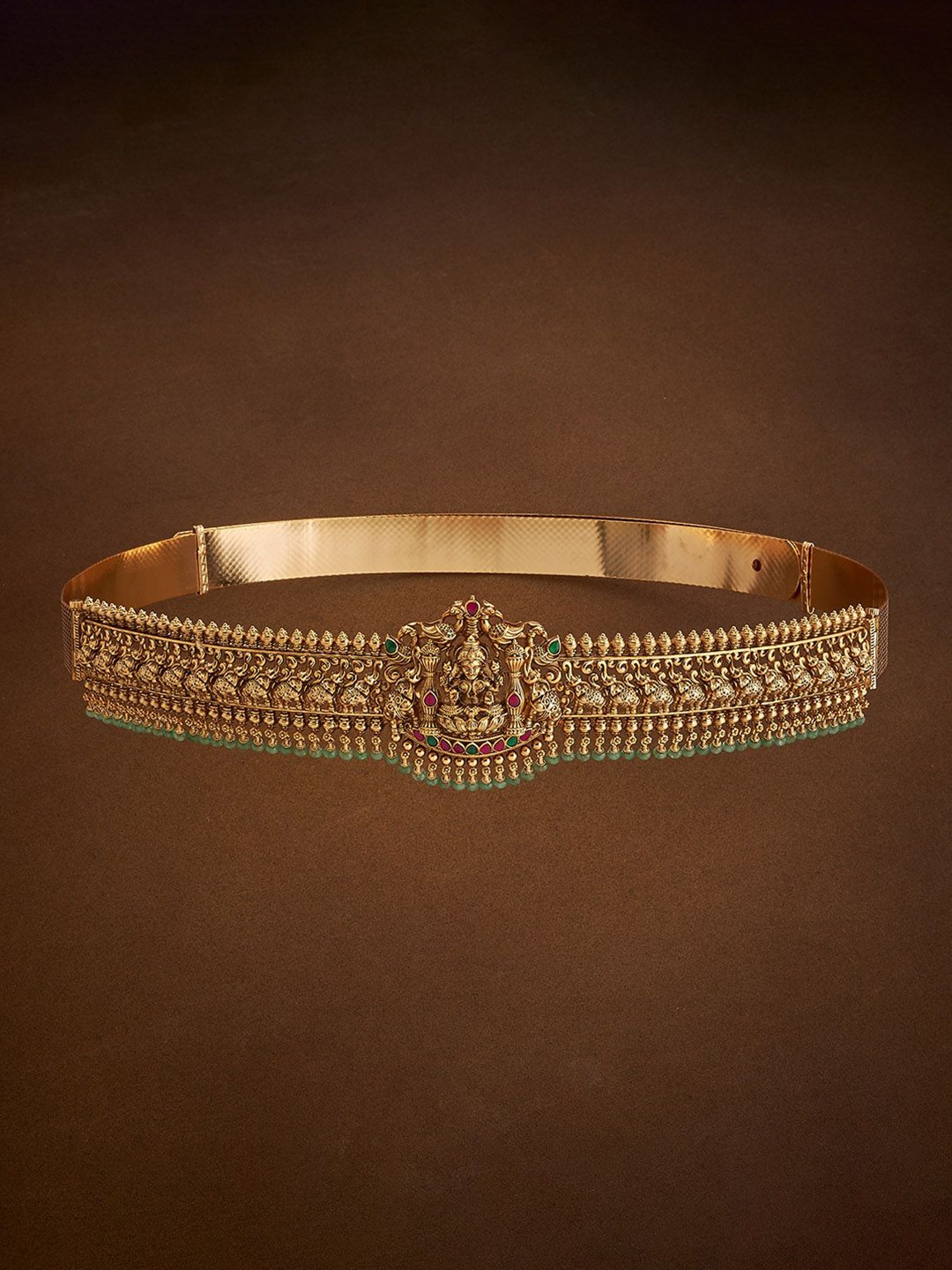 

Kushal's Fashion Jewellery Studded Waist Chain Saree Accessories, Gold