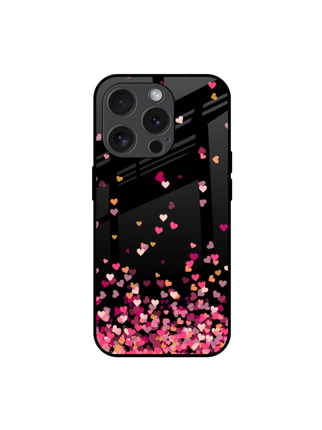 

QRIOH Quirky Printed iPhone 15 Pro Back Case Mobile Accessories, Black