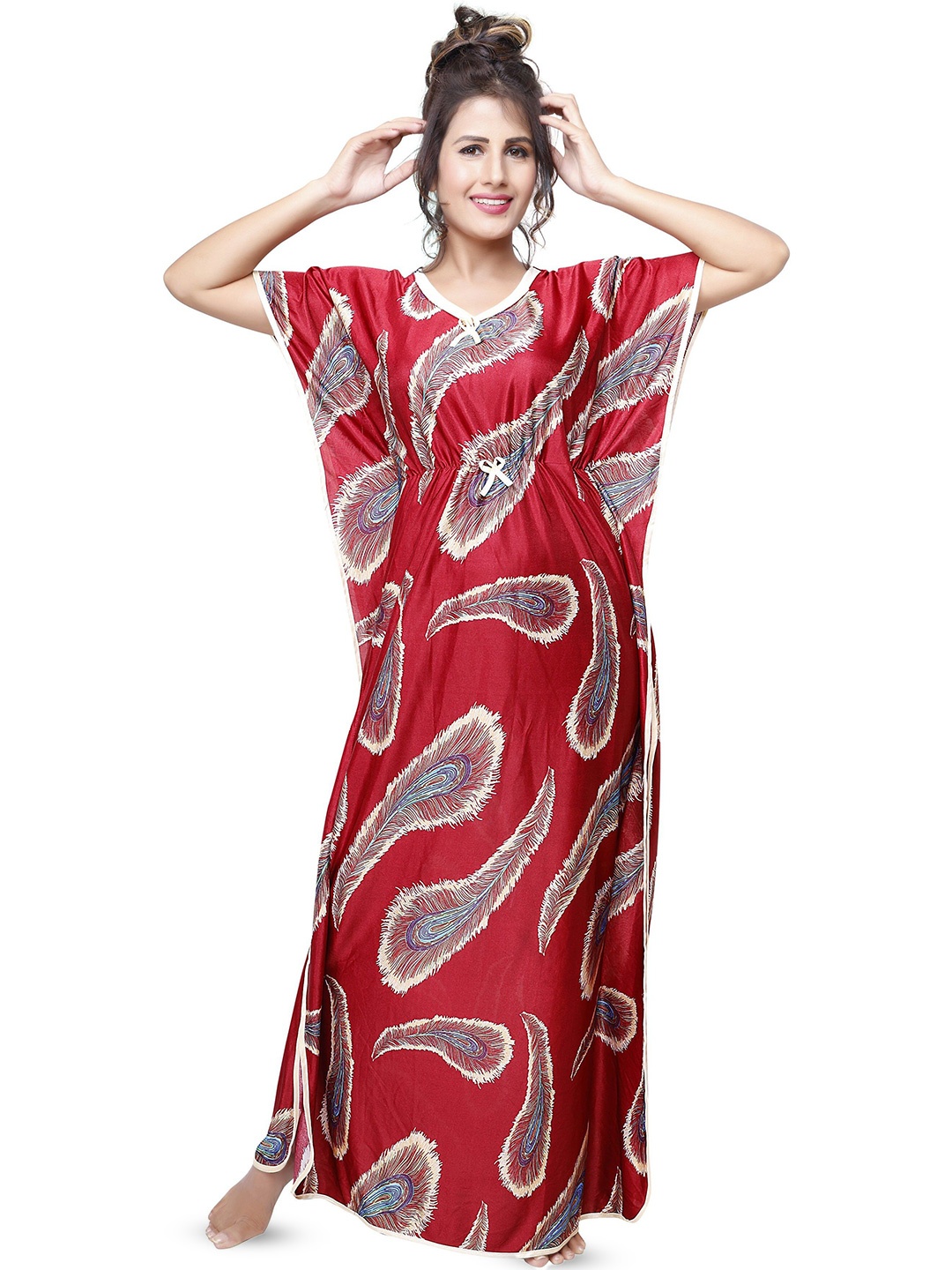 

PR PINK ROYAL Printed Maxi Nightdress, Black
