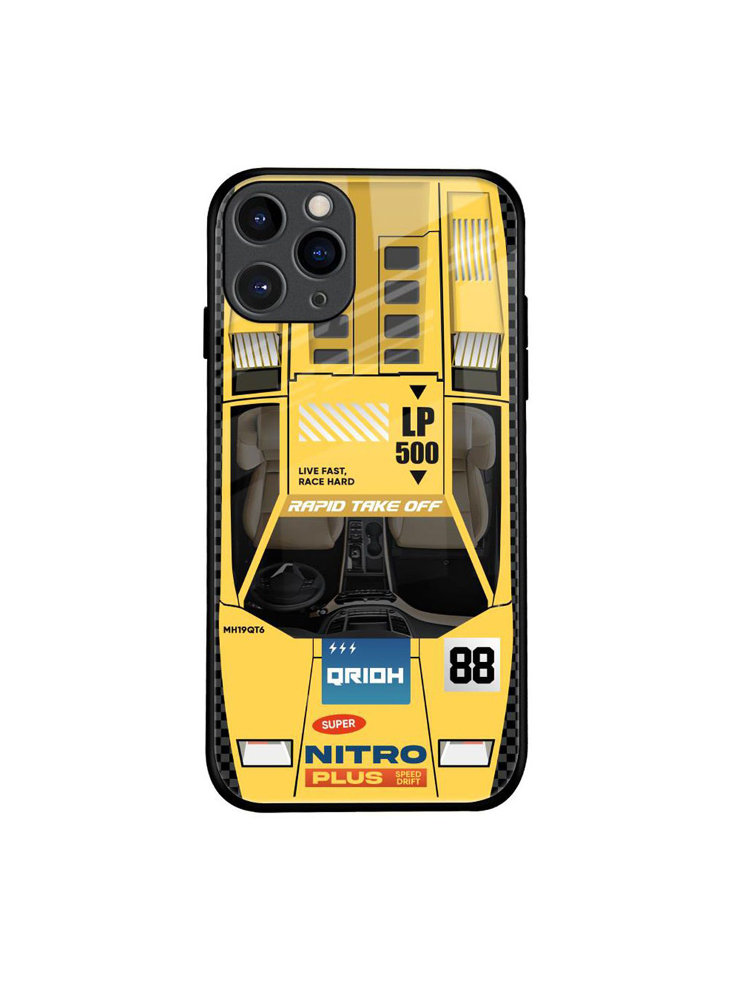 

QRIOH Typography Printed iPhone 11 Pro Back Case Mobile Accessories, Yellow