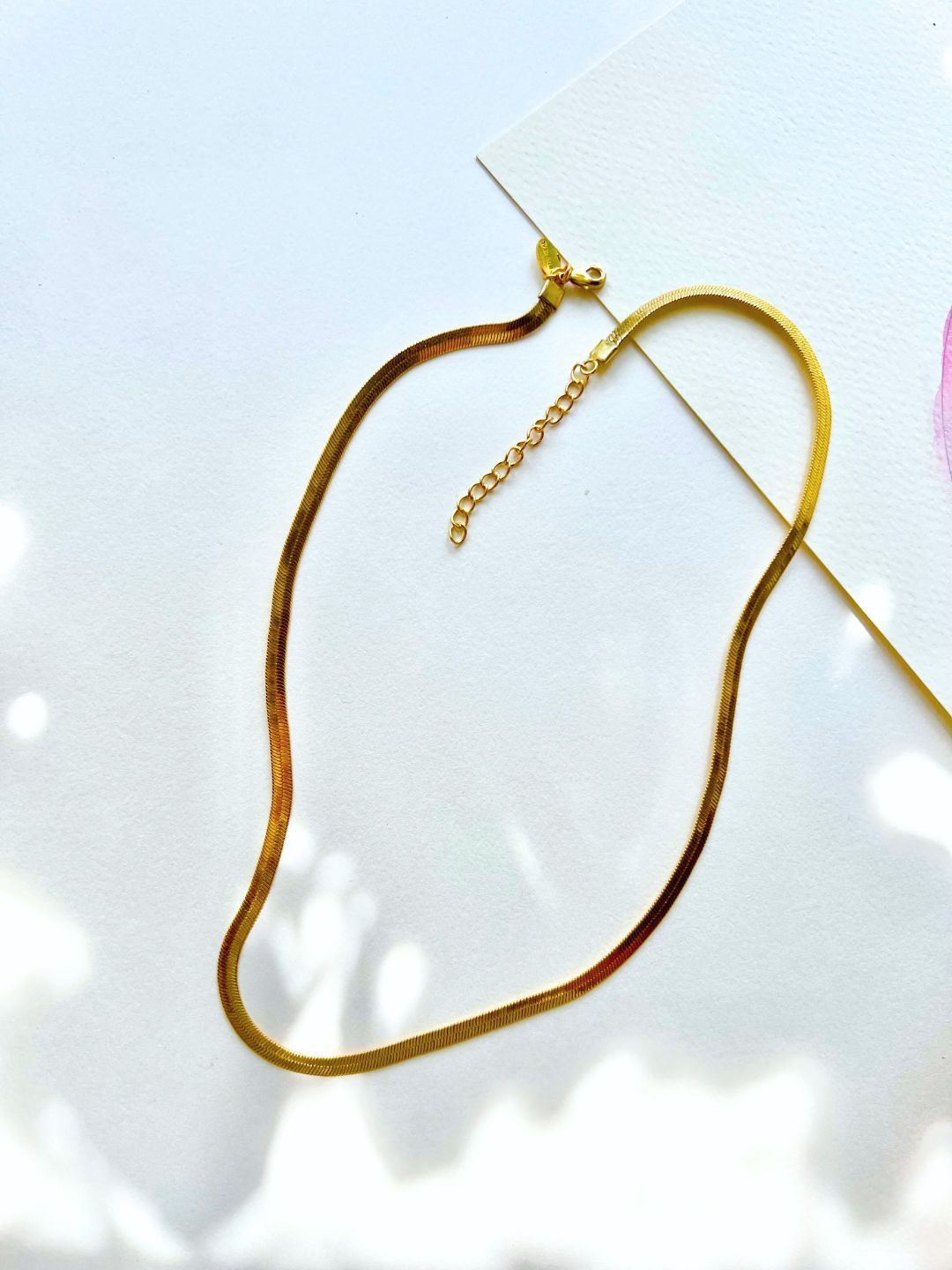 

The Ethereal Store Gold-Plated Zoe Gold Herringbone Snake Chain