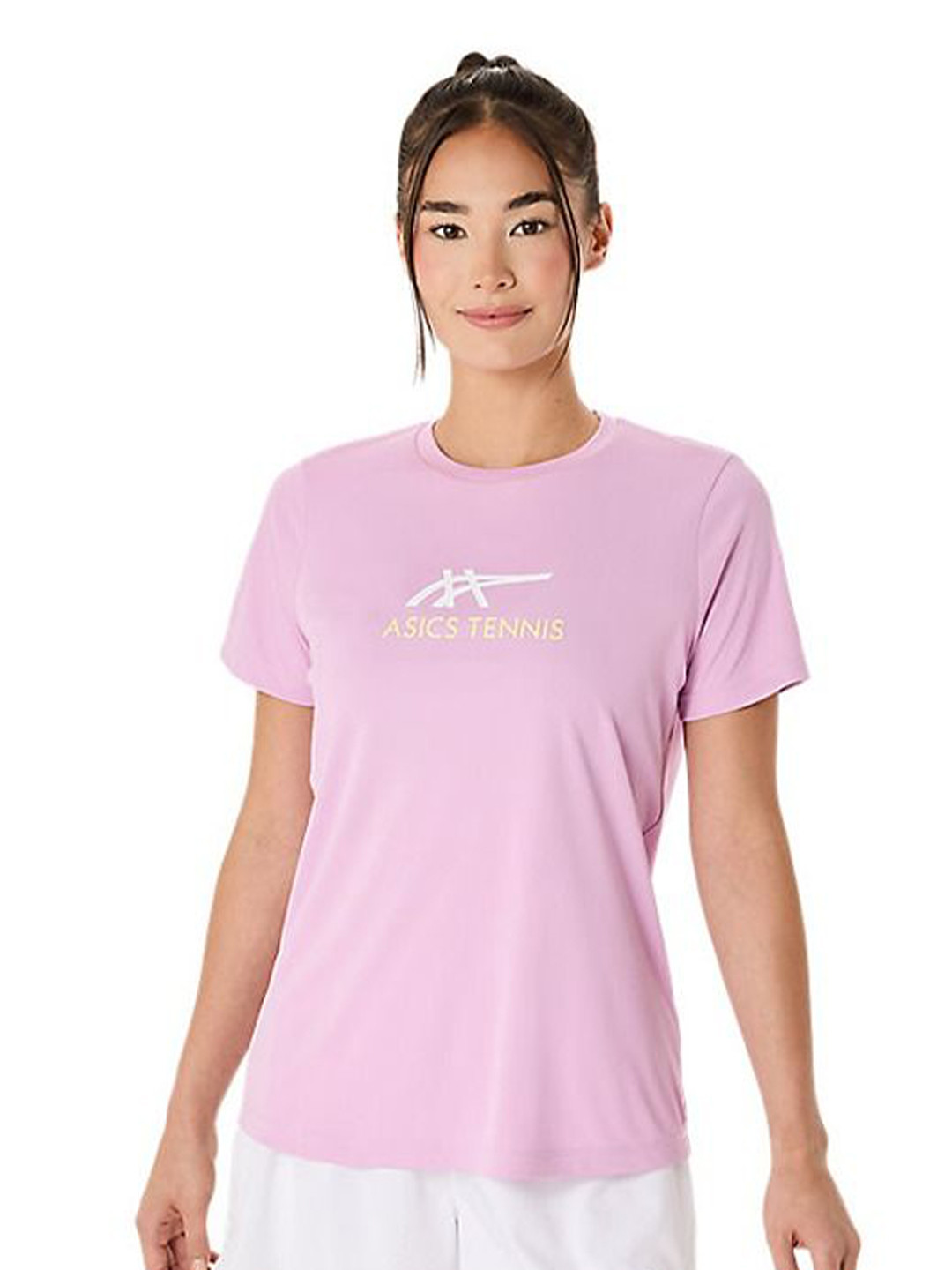 

ASICS Women Graphic Printed Round Neck T-shirt, Lavender