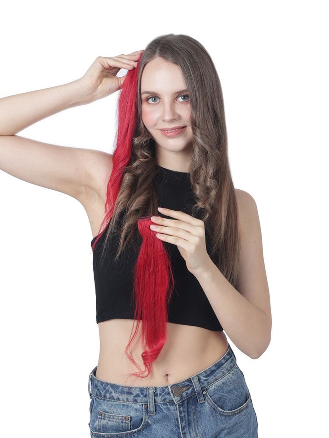 

RITZKART Straight Clip-in Hair Extension - 16 Inches - Red