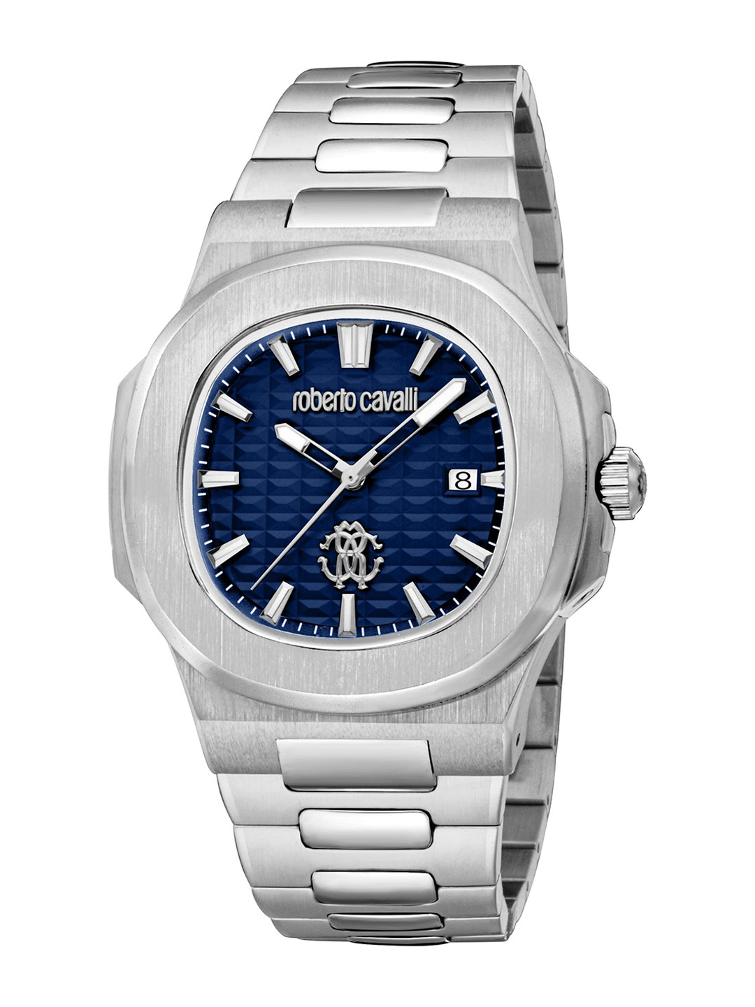 

Roberto Cavalli Men Dial & Stainless Steel Bracelet Style Straps Analogue Automatic Watch RC5G136M0025, Silver