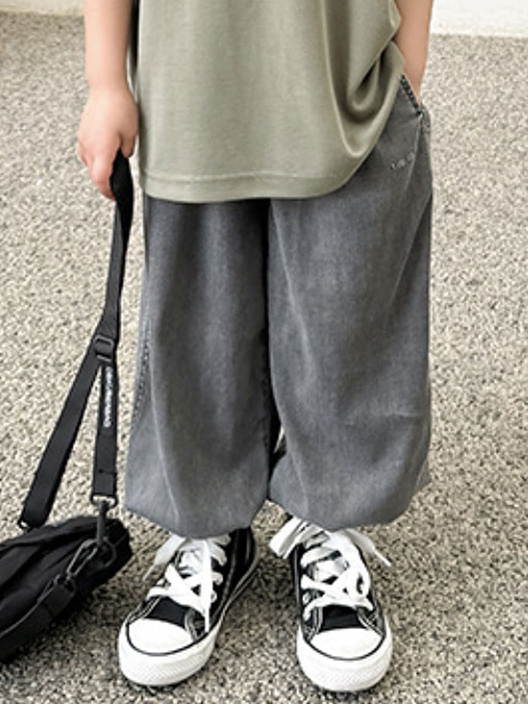 

LULU & SKY Boys Loose Fit Trousers, Grey