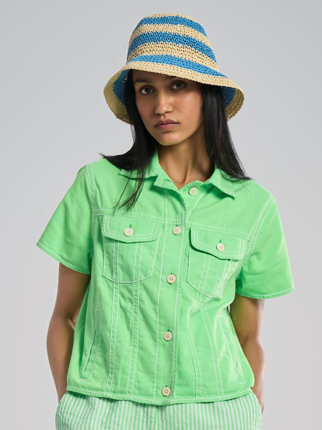 

Terra Luna Women Slim Fit Opaque Casual Shirt, Multi