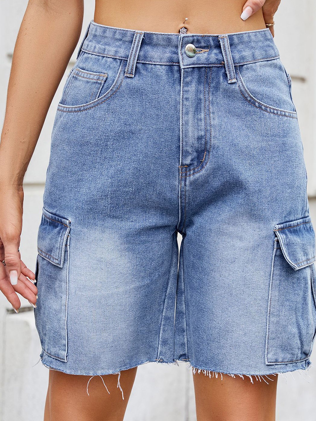 

StyleCast Women Denim Denim Shorts, Blue