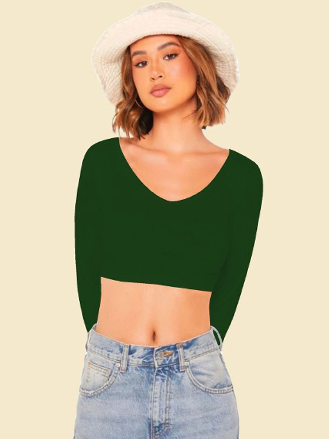 

Dream Beauty Fashion Crop Top-146-baati-green