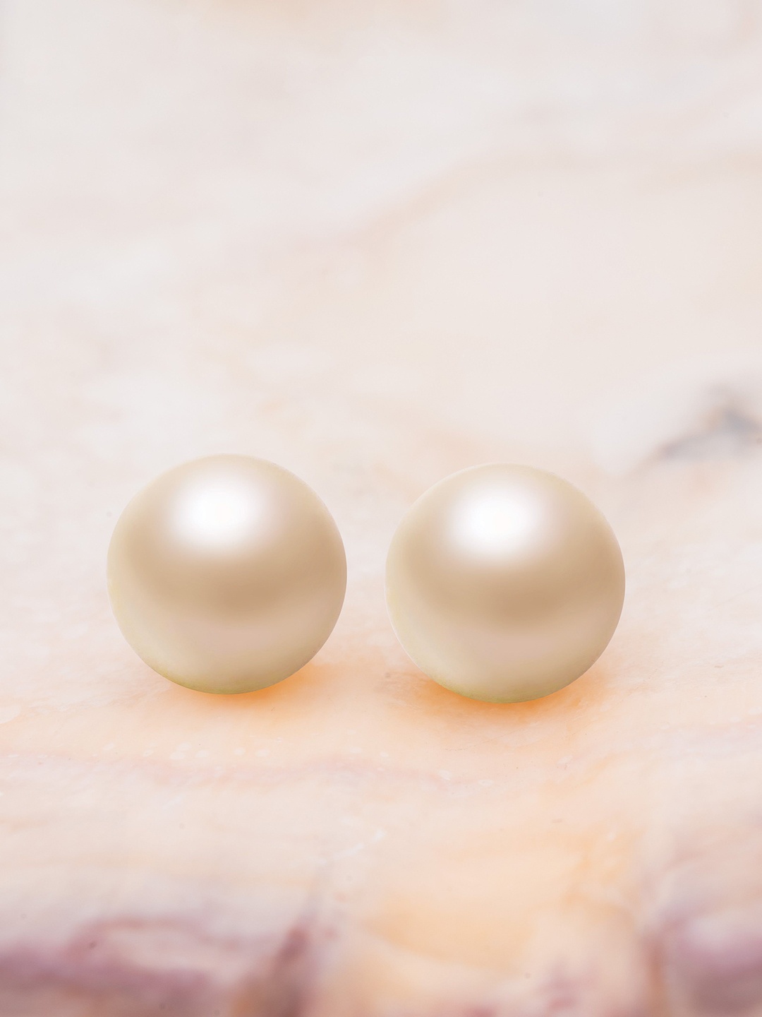 

Nipura 925 Sterling Silver Rhodium-Plated Pearls Circular Shaped Studs, Cream