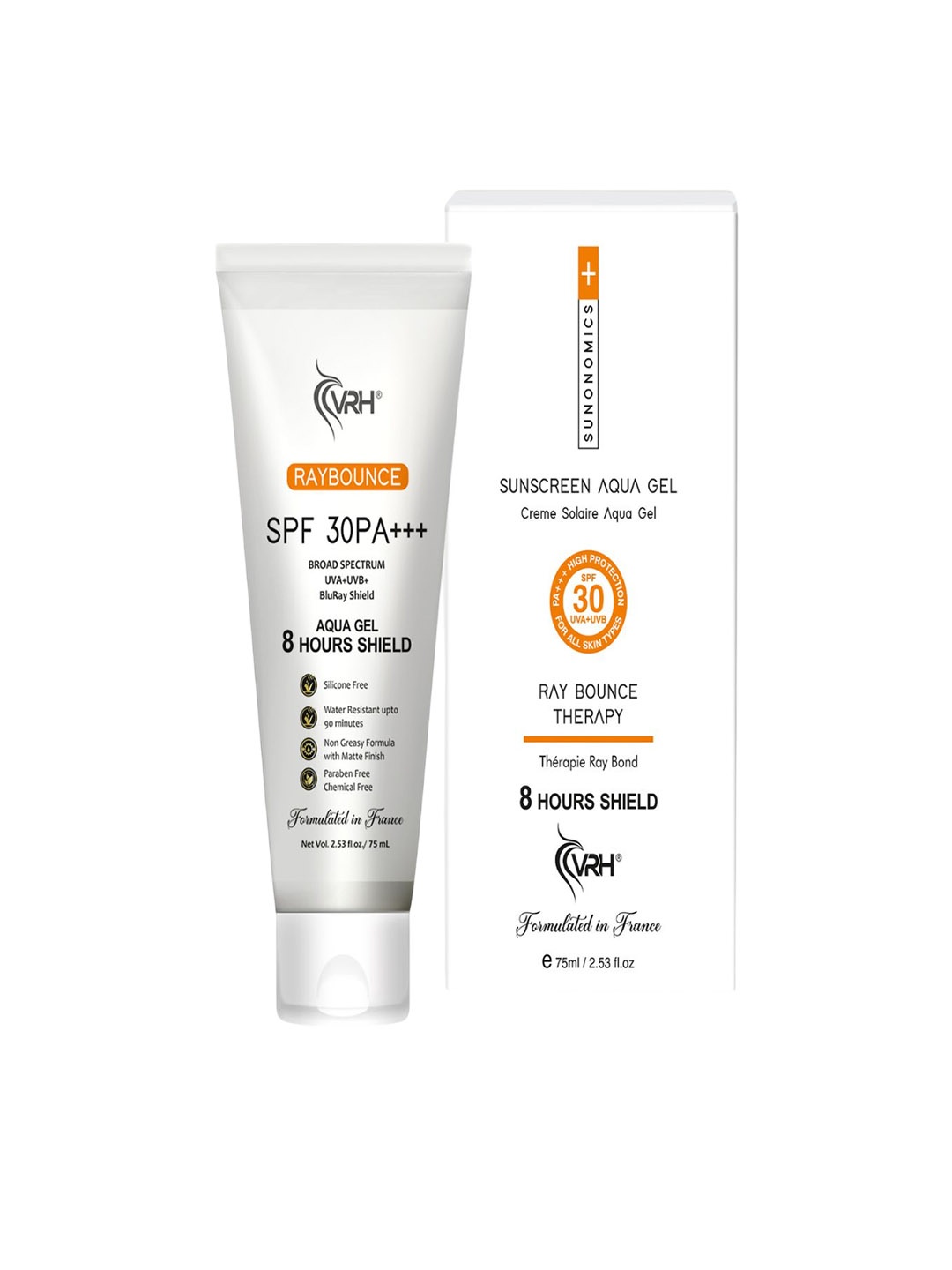 

VRH Ultra Light Sunscreen Aqua Gel With SPF 30 PA+++ & Aloe Vera - 75 ml, White